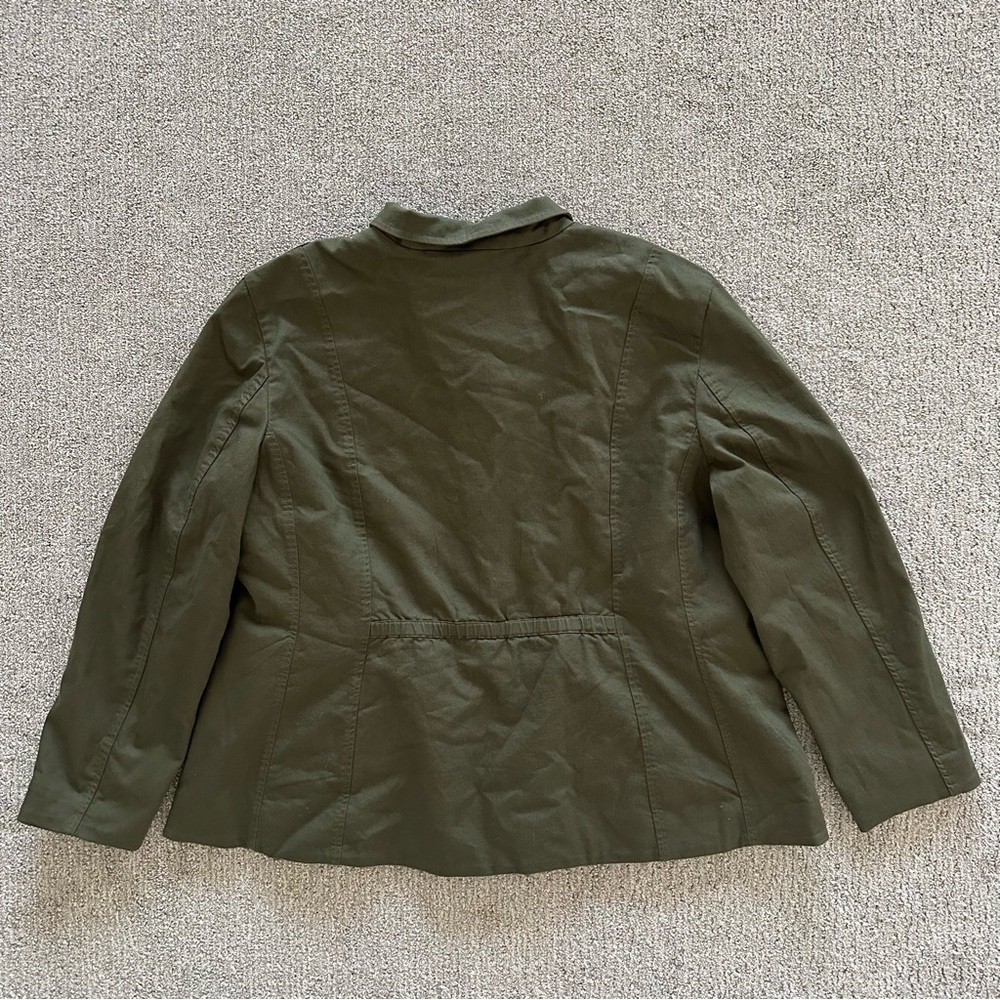 Chico's Beaded And Embellished Band Jacket Olive Size 4 - XXL - Picture 8 of 12